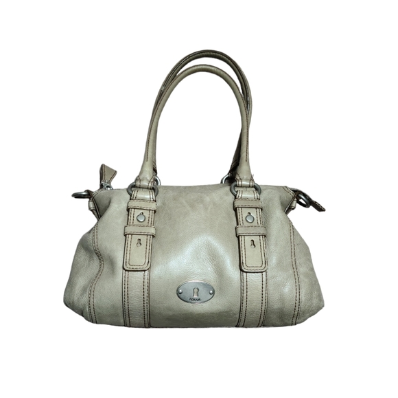 FOSSIL Maddox Leather Satchel Handbag Women's Multi Pockets Purse - Picture 6 of 16